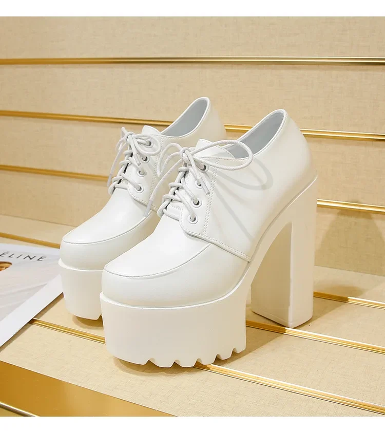 ربيع الخريف جديد أوروبا أمريكا مثير البرية عالية الكعب 15 سنتيمتر الخام مع الترا عالية الكعب حذا فردي للسيدات بسيطة أنيقة أحذية نسائية