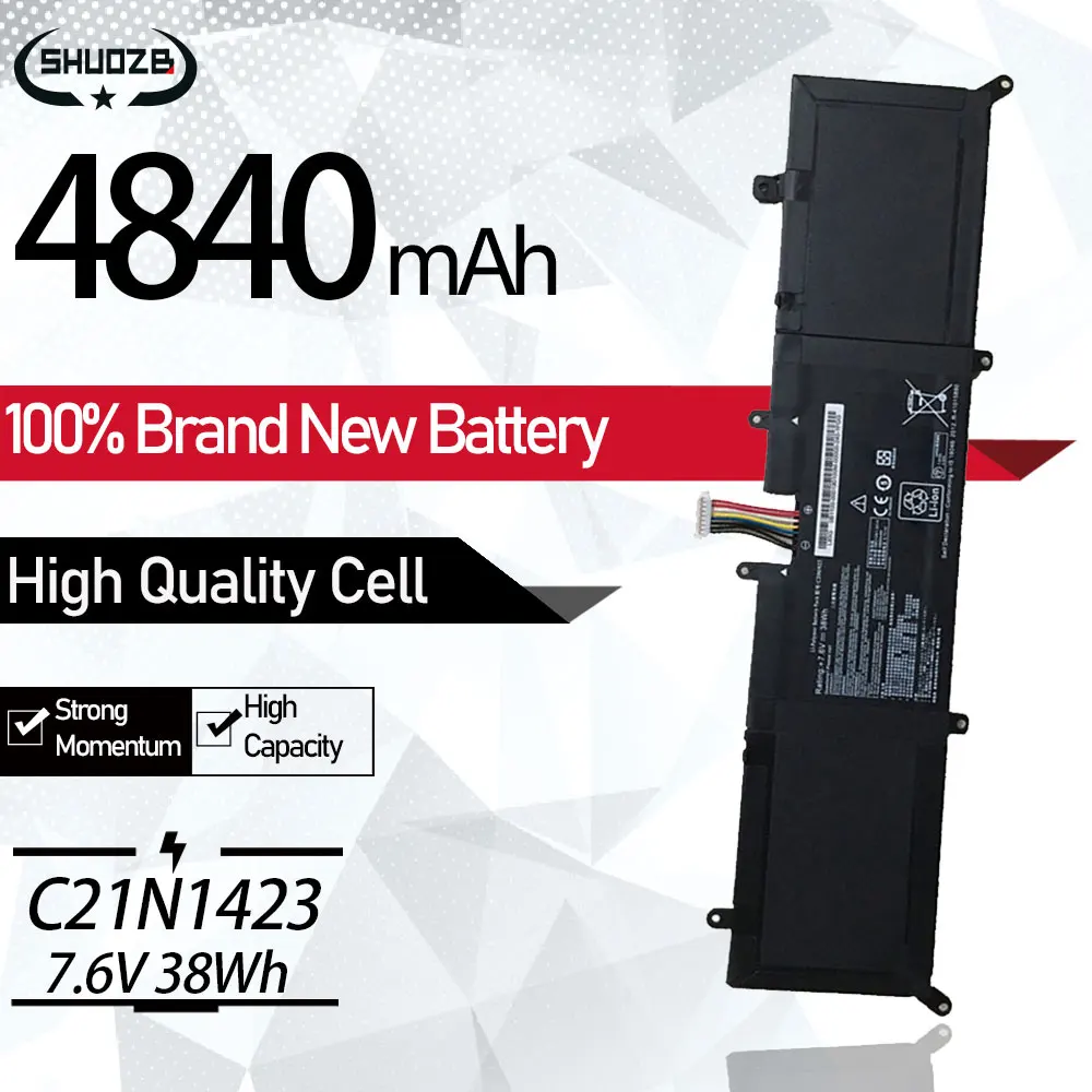 C21N1423 Laptop Battery for ASUS X302L X302LJ X302LA R301LA F302LJ F302U X302LJ-R4073/R4036H 7.6V 38WH New SHUOZB Free Tools