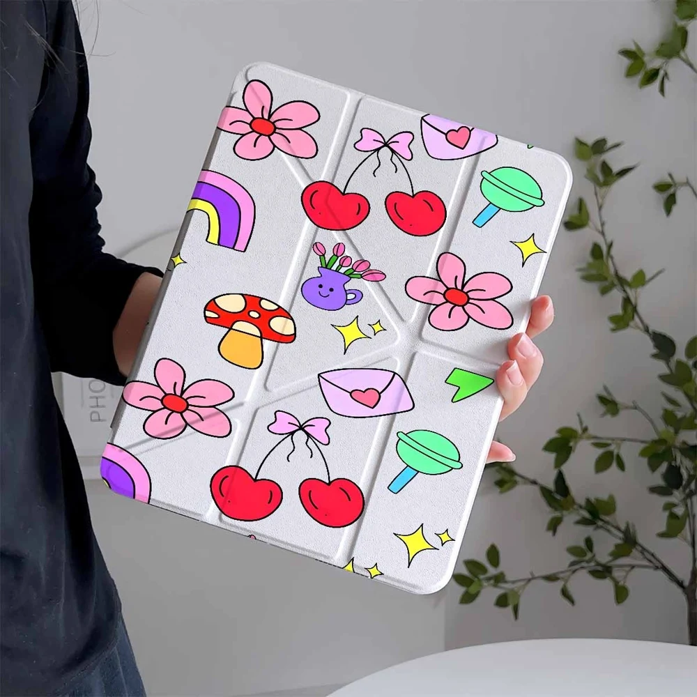 Hot Sale Sweet Doodles For Samsung Galaxy Tab A8 A9 A11 S6 S7 S8 S9 S10 FE Plus Lite Protective With Pen Slot Tablet Case