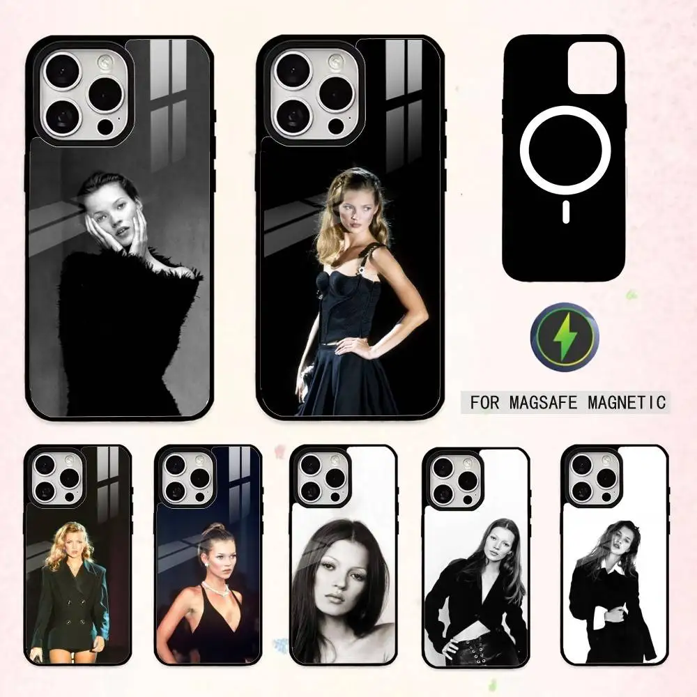 

90s Brit Retro K-Kate M-Moss Phone Case For iPhone17,16,15,14,13,12,11 Plus,Pro Max Magnetic For Magsafe Wireless Charging