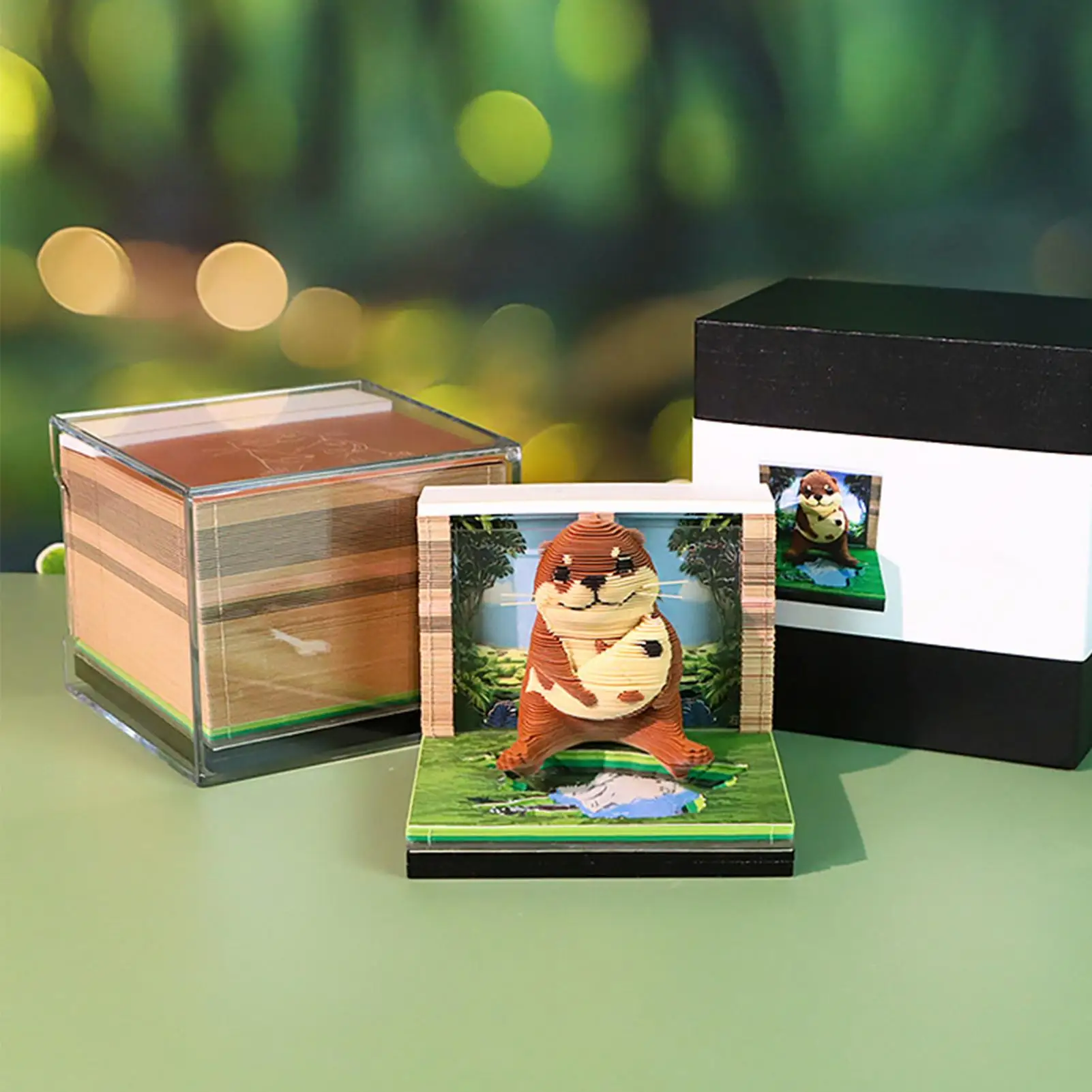 2026 دفتر تقويم مكتبي ثلاثي الأبعاد مع غطاء أكريليك للمنزل والمكتب والمدرسة والشقة وغرفة النوم والحضانة والسفر هدية الحفلات #4