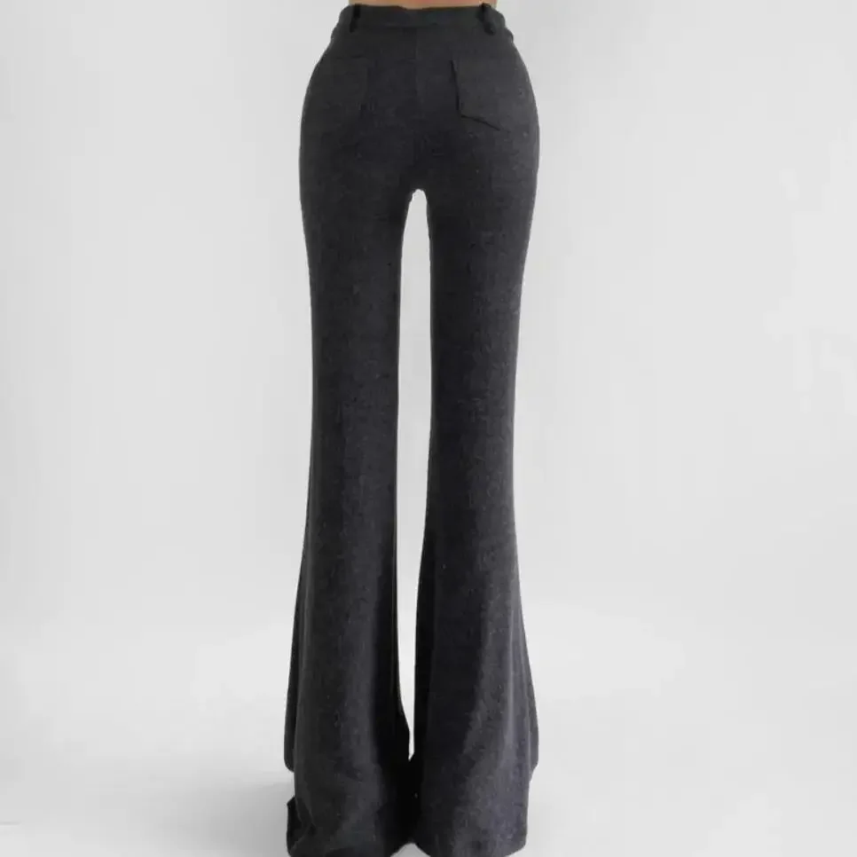 4 ألوان 2025 الأمريكية الرجعية الضلع محبوك تمتد حزمة الوركين مضيئة السراويل امرأة منخفضة الخصر سليم صالح بنطلون اليوغا أسفل البيج