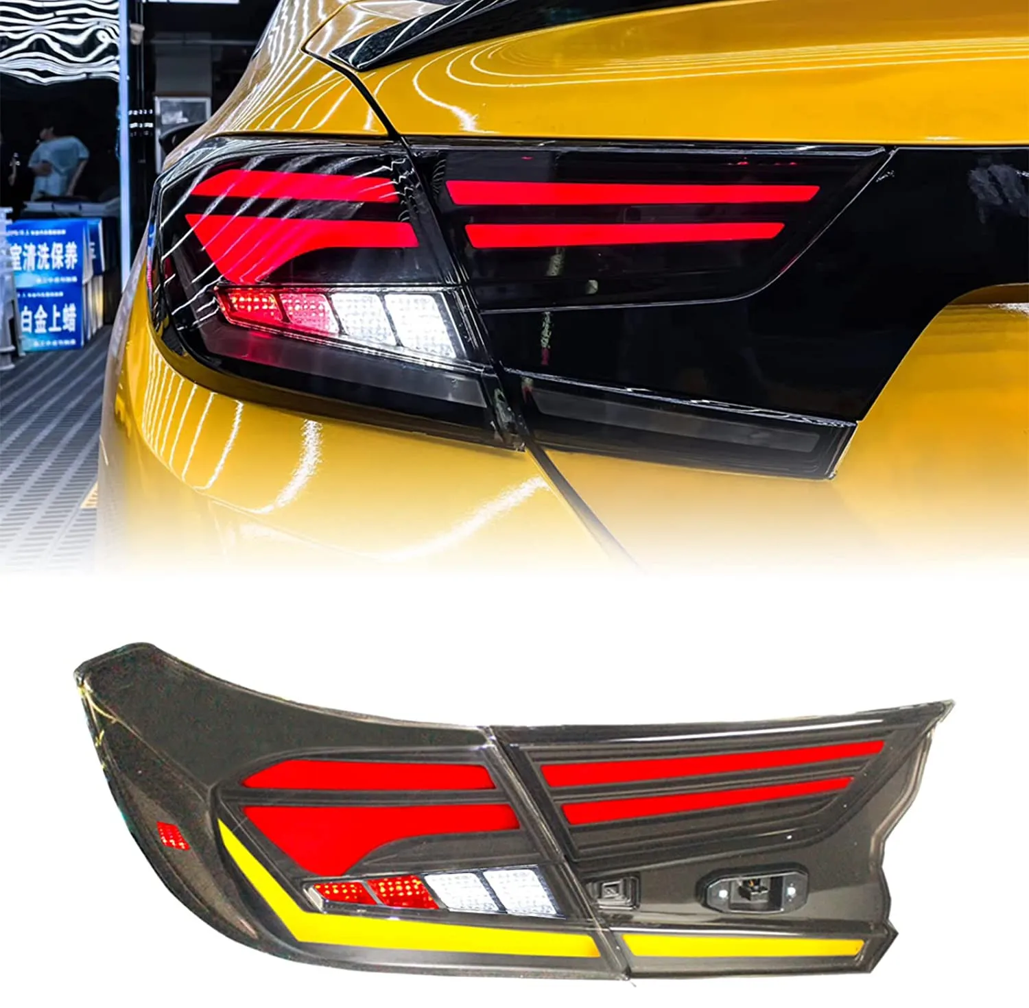 LED Tail lights  For Honda Accord 10th Gen 2018 2019 2020 2021 Sequential Indicator Rear Lamps With Start Up Animation