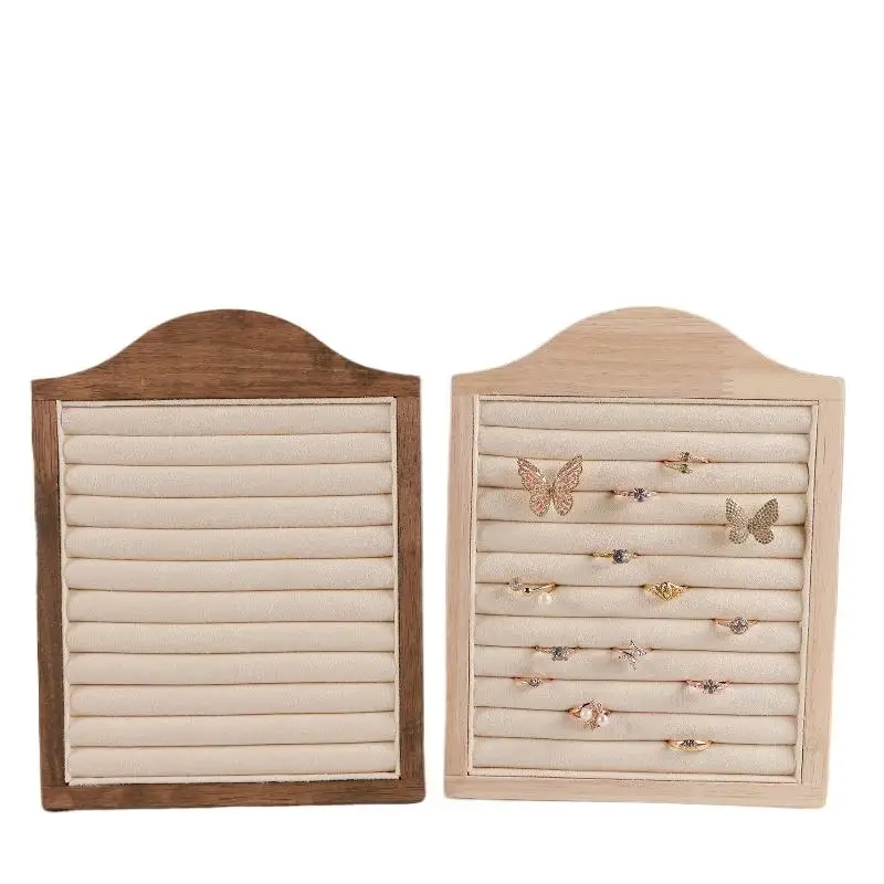 1 Stück Holzständer für Ohrringe, Ringe, Fotorahmen, Schmuck-Displayständer, Schmuckhalter, Samt-Schmuckablage, Ladentheken-Requisiten zur Präsentation – Detail 6