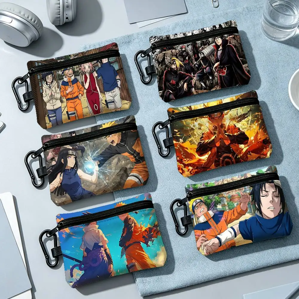 Cool Naruto Fashion Wear-resistant Oxford Cloth Coin Purse Portable Backpack Hanging Card Storage Bag