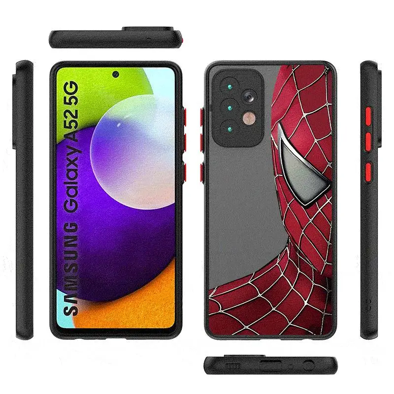 Wunder Spiderman Ironman Fall für Samsung Galaxy A54 A14 A52 A53 A34 A13 A51 A23 A71 A32 A21 A32 A13 A22 Matt Hard Phone Coque