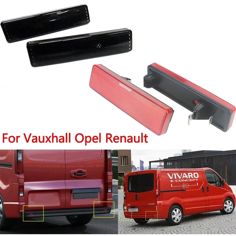 Hinten Stoßstange Reflektor ABS Reflektor Für Opel Vivaro Movano Für Vauxhall Für Nissan Primastar Für Renault Master Trafic (Keine birne)