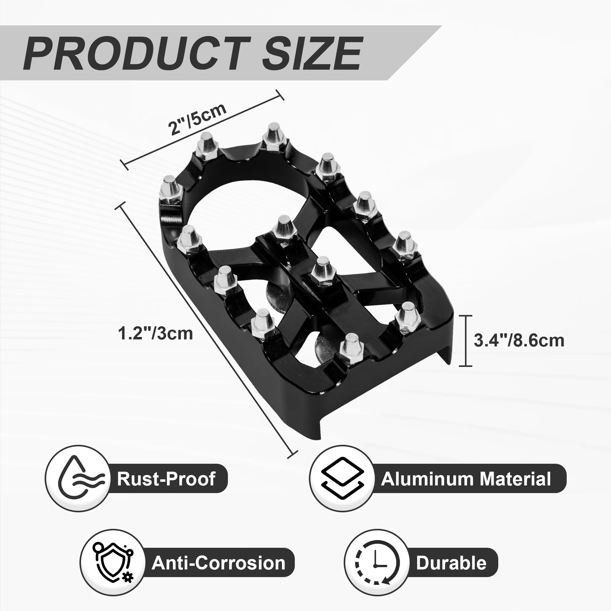 

Screw Style Brake Pedal Cover Aluminum Extended Brake Pedal Footboards for Can Am Spyder F3 F3-S F3-T F3-LTD All Model