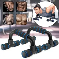 H-type Push-up Stand Fitness Equipment Chest Muscle Training Home Foam Push-ups Multi-functional Abs Wheel Integrated Trainer