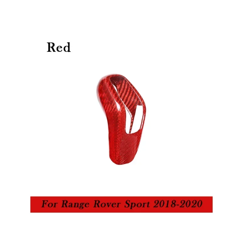 ألياف الكربون سيارة والعتاد رئيس التحول المقبض غطاء الكسوة السيارات ملصق لاند رينج روفر سبورت RR سبورت 2014 2015 2016 2017 2018-2020 #4