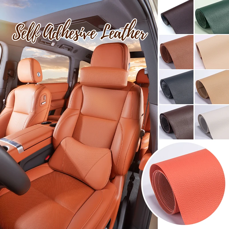 

50X137Cm Self Adhesive Leather for Sofa Repair Patch Couches Table Chair Sticker 1 Roll Fix Mend Pu Artificial Leather Car Decor