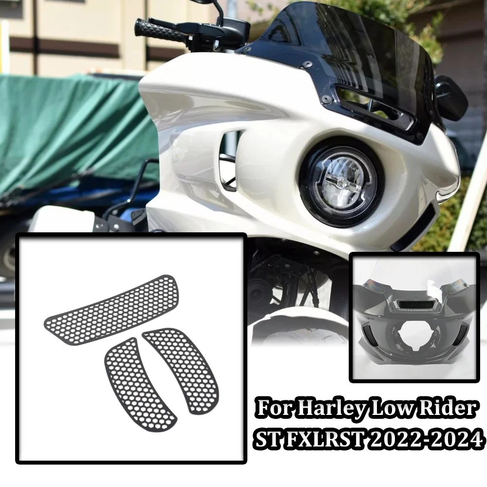 NEW Fairing Mesh Vent Screen Batwing Accent Grill Fit For Harley Softail Low Rider ST FXLRST Low Rider El Diablo FXRST 2022-2024