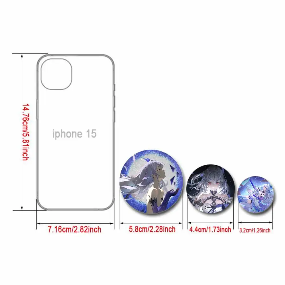 Skirk Genshin Impact Badges Anime Round Laser Badge Cartoon Brooch Clothes Backpack Accessories Lapel