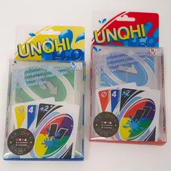 Uno juegos de naipes, juegos con tapa multiplaye, fiesta familiar, diversión, ocio, transparencia de Pvc, impermeable, regalos de cumpleaños para amigos