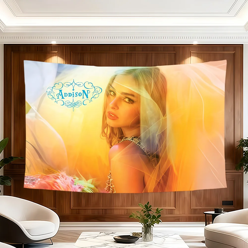 American Singer A-Addison Rae flag Room Decoration Wall Tapestry Hanging Aesthetic Bedrooms Advertising Banner