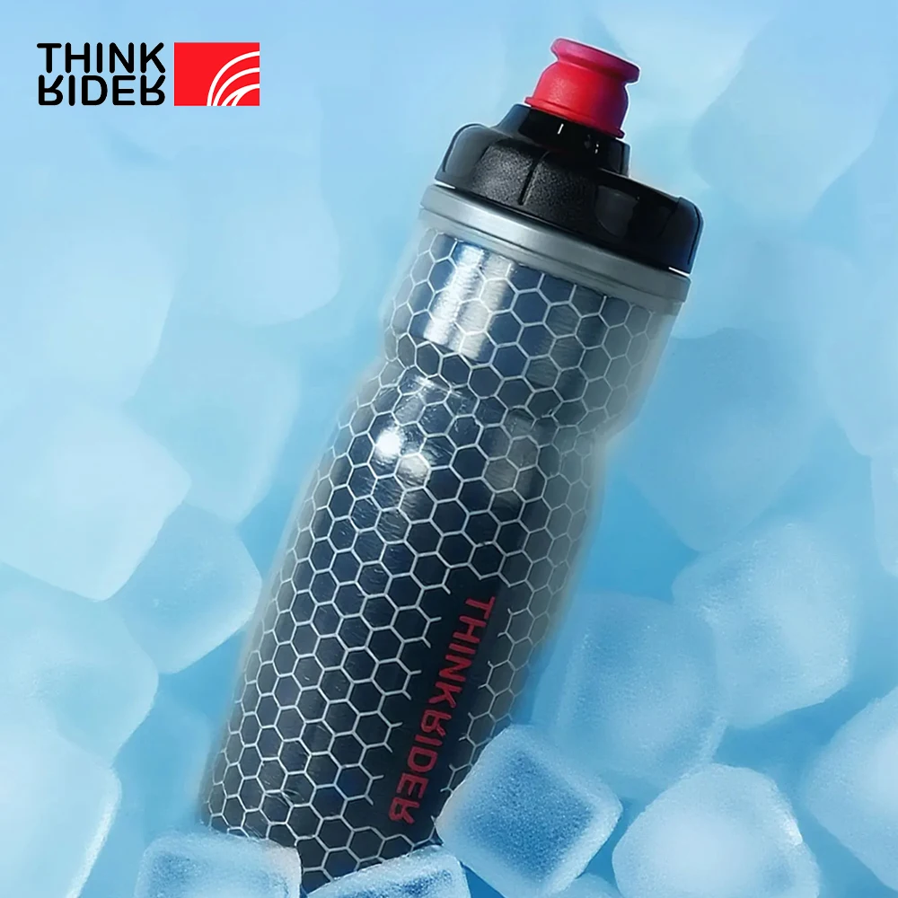 

ThinkRider Bicycle Water Bottle 620ml/21oz Double Layer Mountain Biking Water Bottle PP5 Heat-Resistant and Freeze-Proof Outdoor