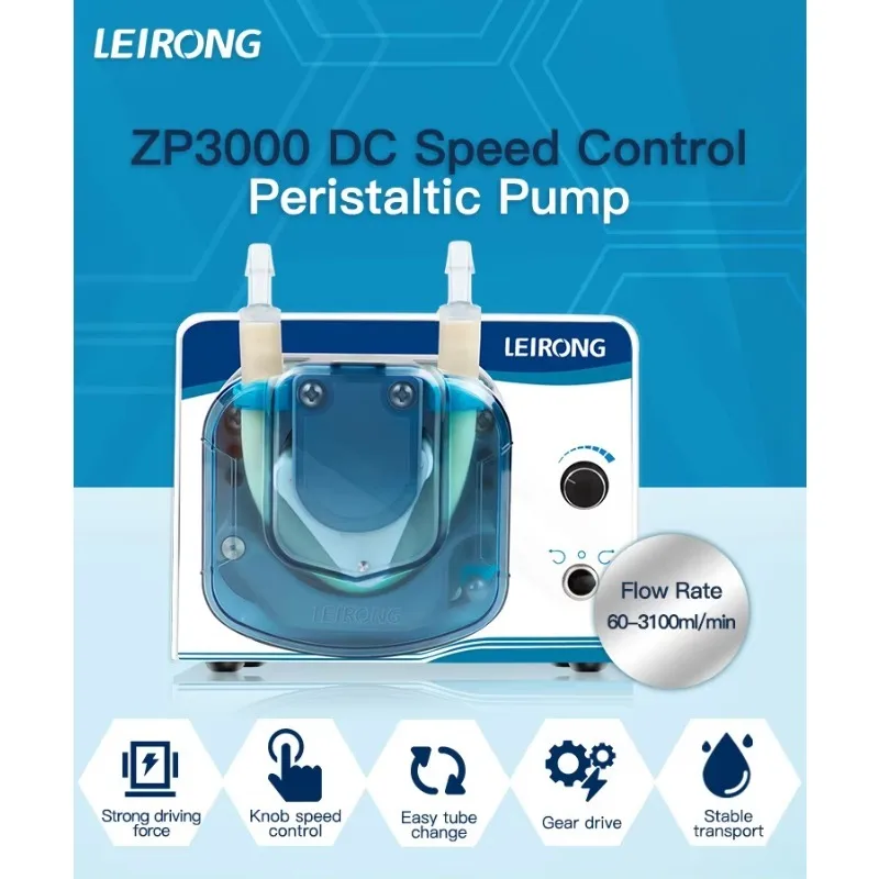 ZP2000 آلة تعبئة قابلة للتعديل مضخة تمعجية صغيرة للمختبر