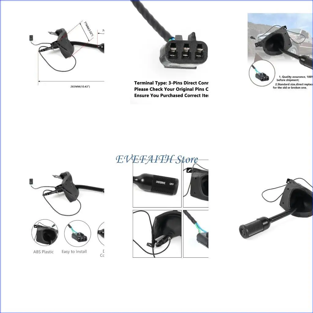 

124B Transmission Gear Shifter Lever Overdrive Switch with Connector for 5C3Z7210AAA