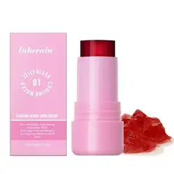 HOT New Jelly Tint Facial Blusher Wand Moisturized Long Lasting Matte Rouge Cheek Contour Lipstick Sticker Beauty Makeup 3IN1