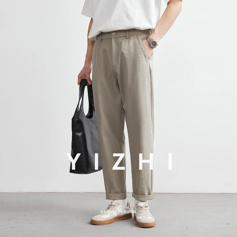 Tencel Casual Pants Summer 2025 New Straight Drape Loose Breathable Trousers All-match Fashion Korean Casual Suit Pants