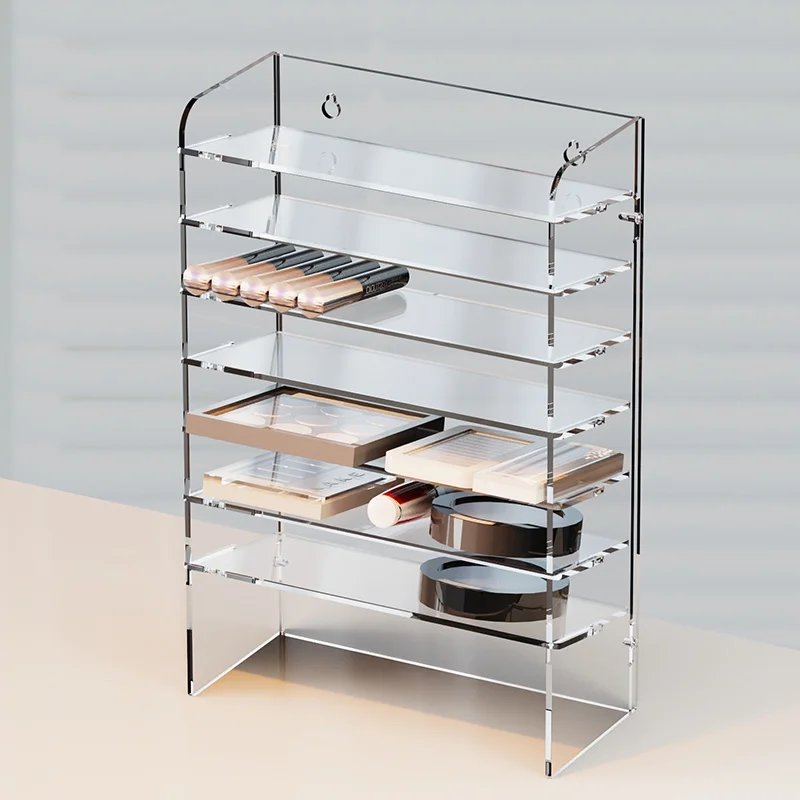 5/8/11Layer Acrylic Makeup Storage Rack Bathroom Organizer Display Shelf  for Lipstick Nail Polish Eyebrow Pencil Eyeshadow Tray