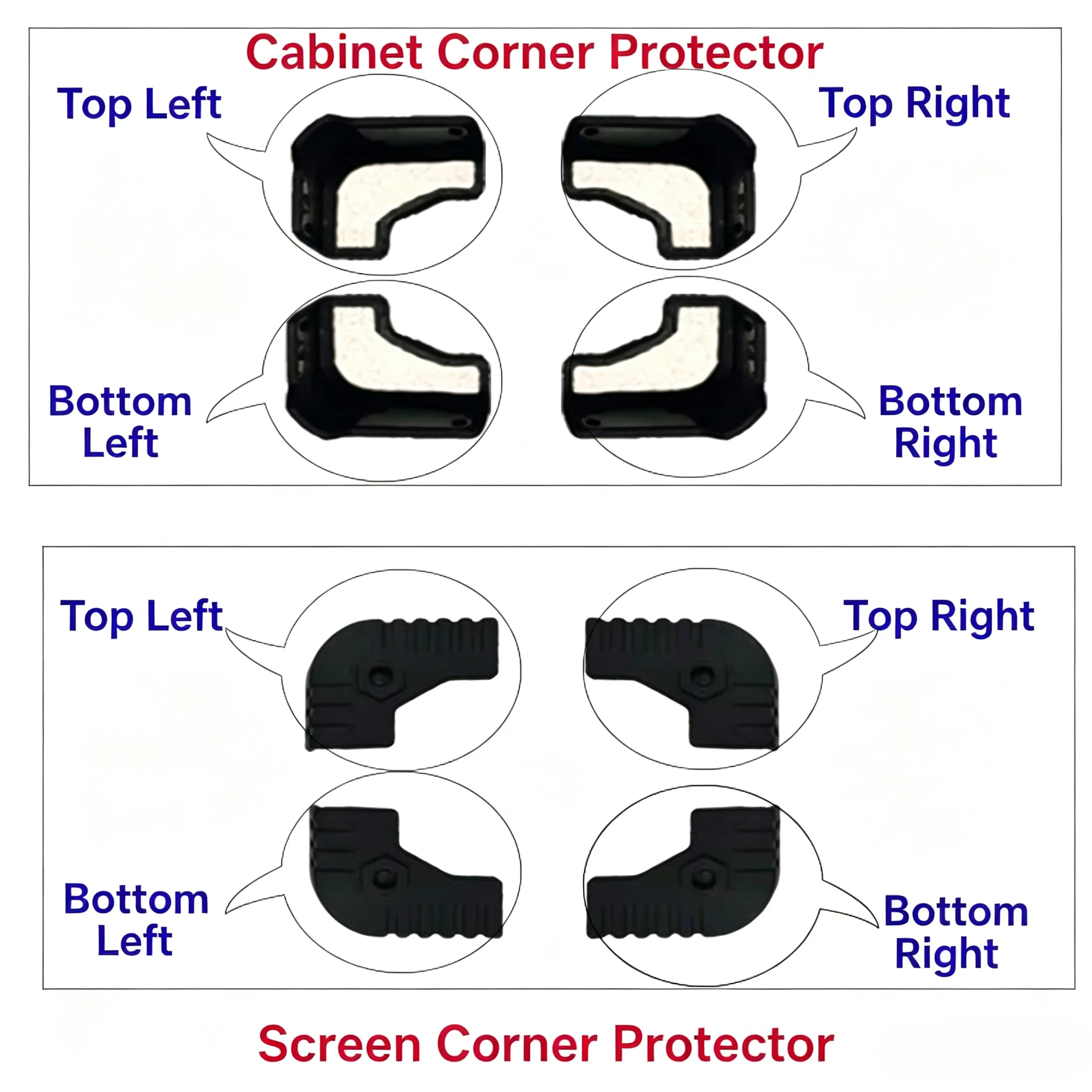 Silicone Anti-Collision Protective Corners for Portable Industrial Reinforced Chassis PC