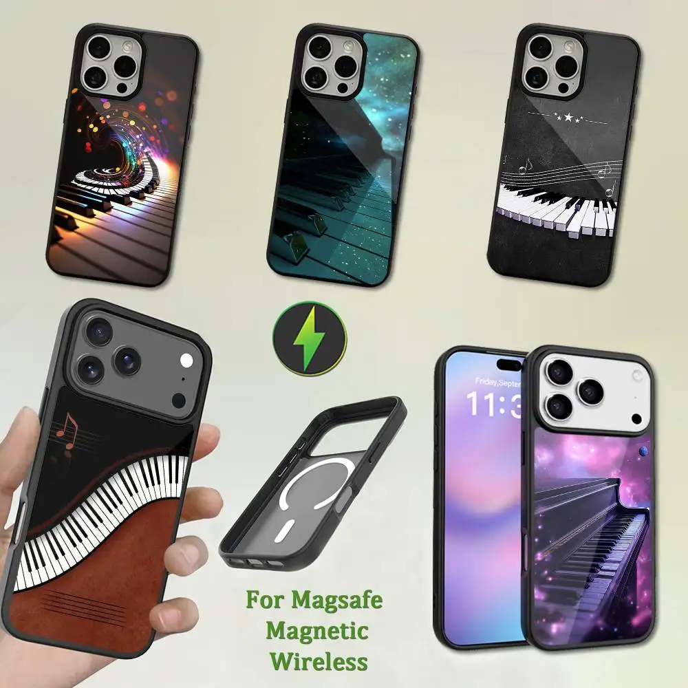 

Starry Sky Piano Art Phone Case For iPhone 13,12,11,16,15,17,14,Pro,Max,Plus,Mini,Magsafe,Magnetic Wireless Charging