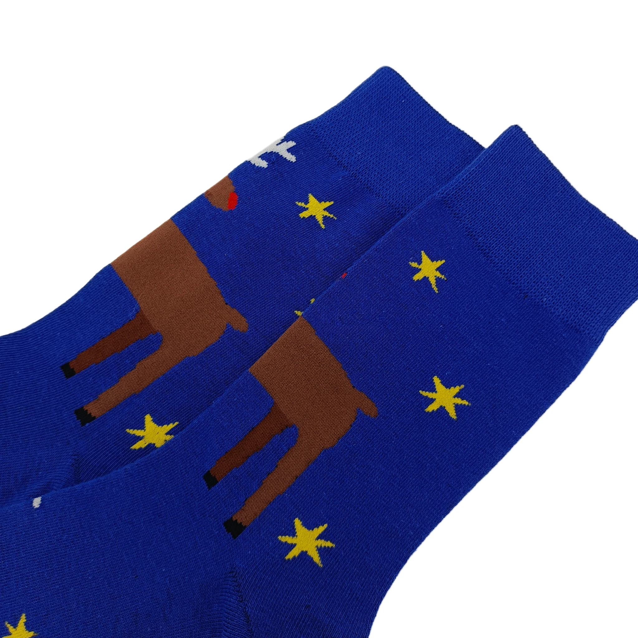 1 pair of socks for couples in autumn, winter, spring and autumn, home Christmas ins bag, cute elk mid-calf socks, stockings