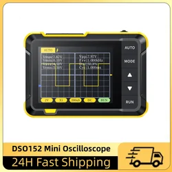 FNIRSI DSO152 Mini Handheld Digital Oscilloscope 2.5MSa/s 200KHz Analog Bandwidth 800VPP Support Firmware Upgrade PWM