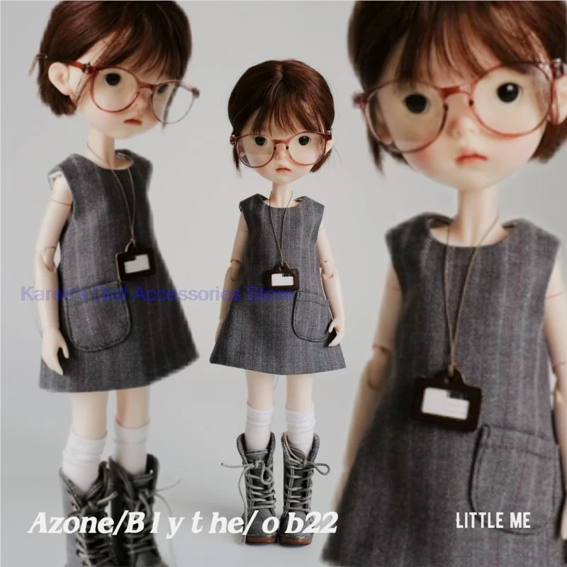 

Новое поступление 2026 года, платье-жилет Blythe/landoudou Grey/AZONE/OB22/OB24/BLYTHE LITTLE ME, платье высокого класса.