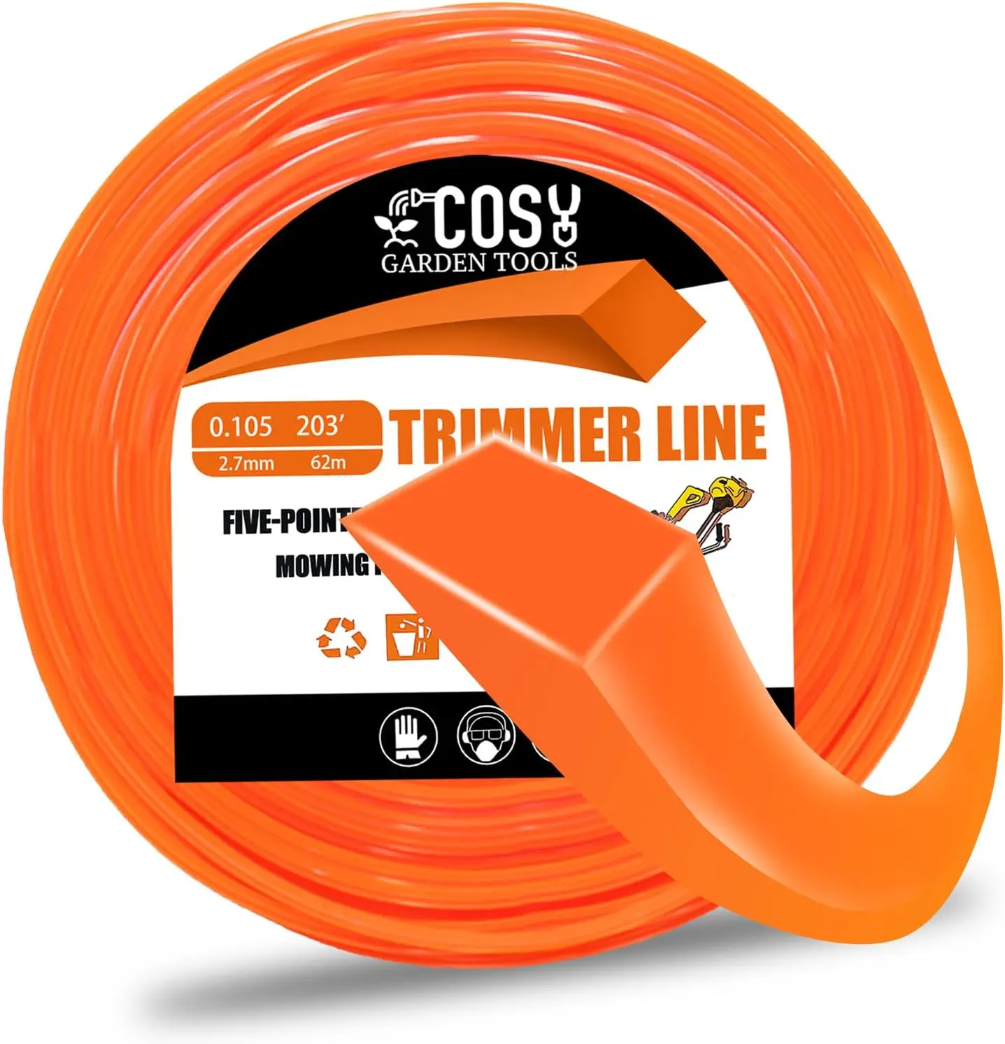 

Триммерная леска Orange Square Weed Eater String Premium Nylon Universal, диаметр 0,105 дюйма x 1 фунт, на 203 футов (1 фунт * 0,105 дюйма)