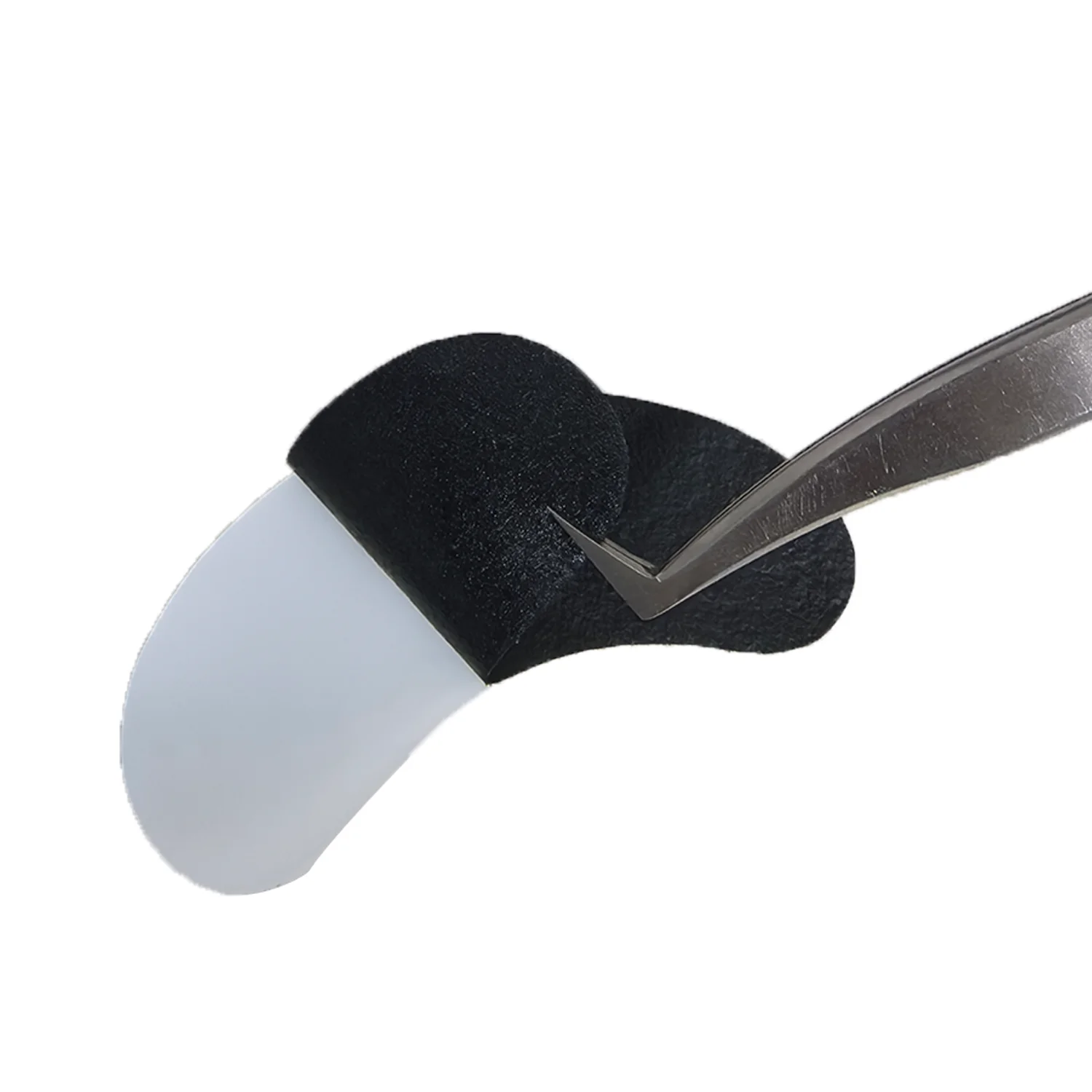 50/100pcs logotipo privado algodão uv chicote almofadas para os olhos lâmpada led descartável sem fiapos gel anti uv sob protetores de olho preto