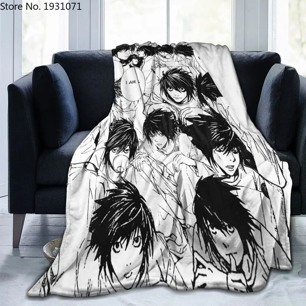 

Death Note Anime 3D Flannel Blanket Character Thin Blanket Flannel Portable Home Travel Office Blanket