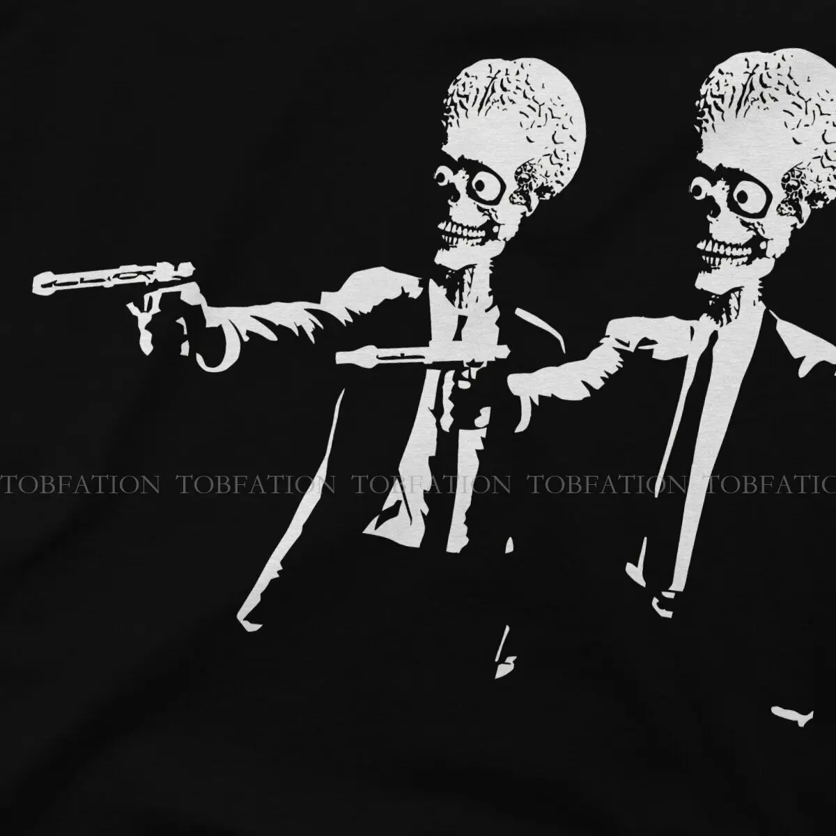 Mars Attacks Alien Sci-Fi Movies 100% Cotton TShirts Pulp Fiction Personalize Homme T Shirt New Trend Clothing Size S-6XL