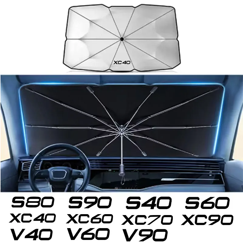 

Солнцезащитный козырек на лобовое стекло автомобиля, автоаксессуары для Volvo XC90 XC60 C30 T6 S60 C70 XC40 V40 XC70 V70 V60 V50 S80 S40 AWD V90 S90