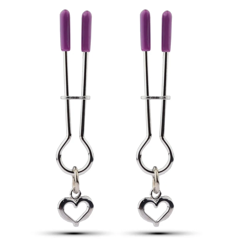 Pinzas de Metal para pezones para mujeres y parejas, juguete sexual de acero inoxidable para estimulación de pezones, Bondage, papila, Clip para pezones, 1 par