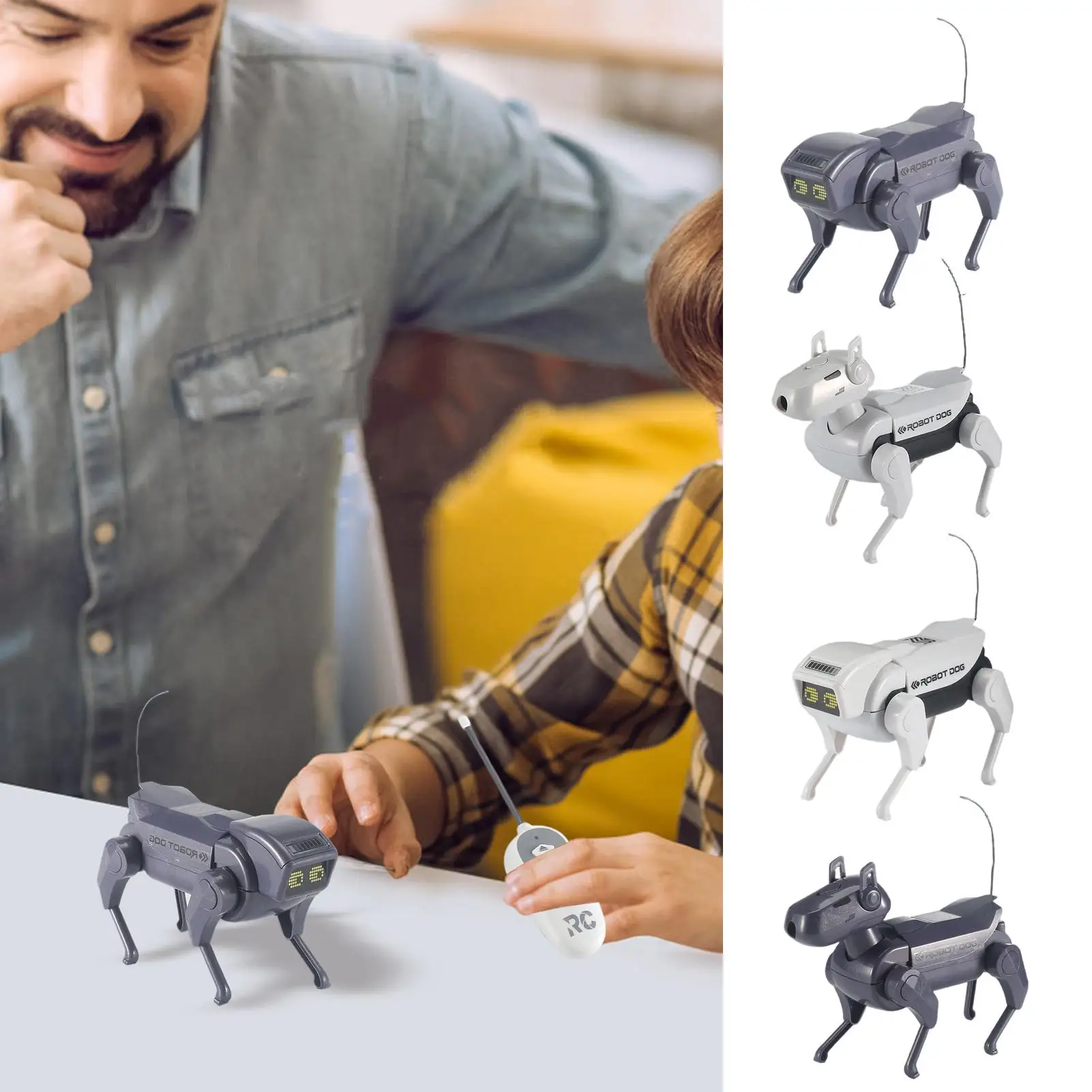 Giocattolo per cani robot elettronico Giocattolo per cani robot telecomandato per animali domestici da passeggio elettrico interattivo per bambini Ragazzi Ragazze Amici di famiglia