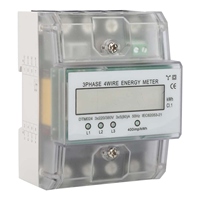 3 Phase Power Meter 220/380V 5-80A Energy Consumption Digital Electric Power Meter 3 Phase 4P KWh Meter with LCD Energy Meter