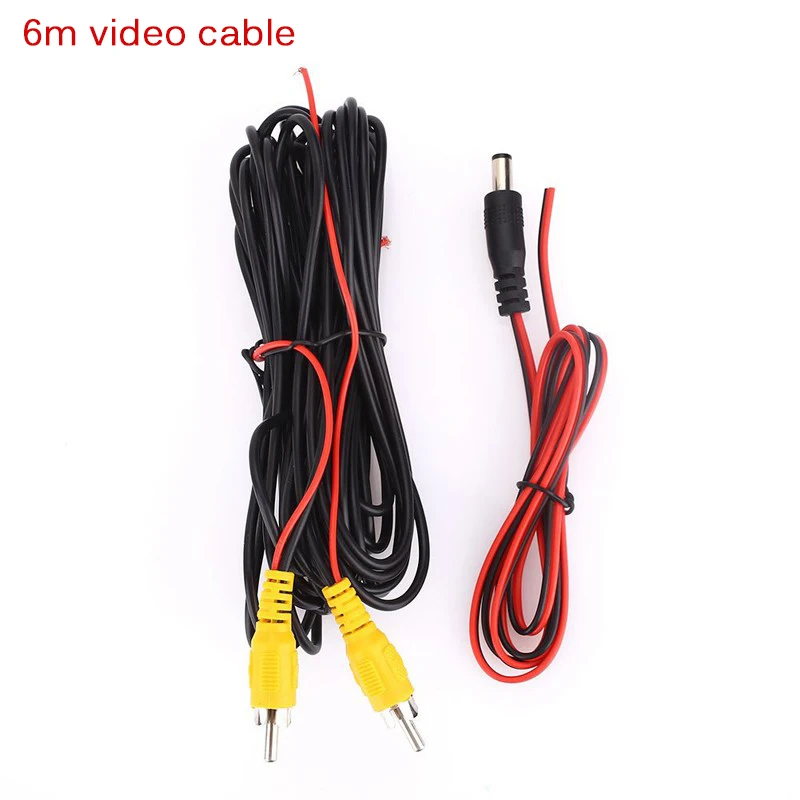 6M RCA 2.5mm spina cavo Video prolunga AV cablaggio con adattatore cavo di alimentazione ADC per telecamera di retromarcia per auto telecamera di Backup