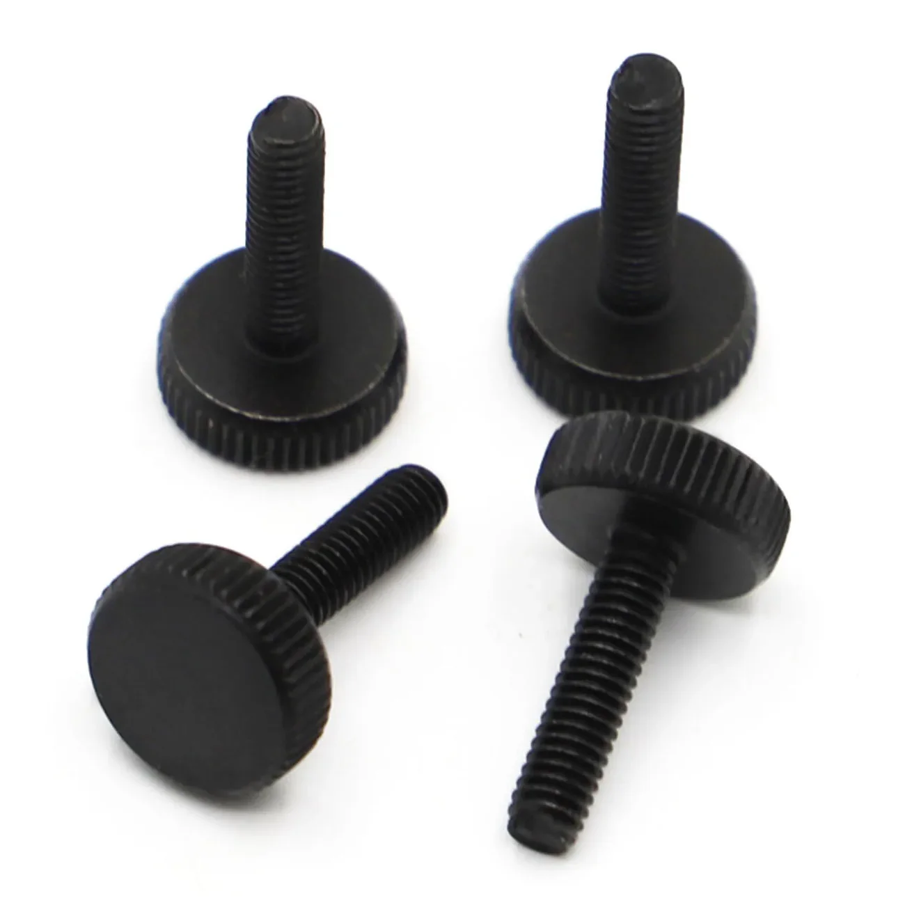 1-10pcs DIN653 GB835 Black Carbon Steel Flat Head Thumb Screw Hand Tighten Computer Screws M3 M4 M5 M6 M8 M10