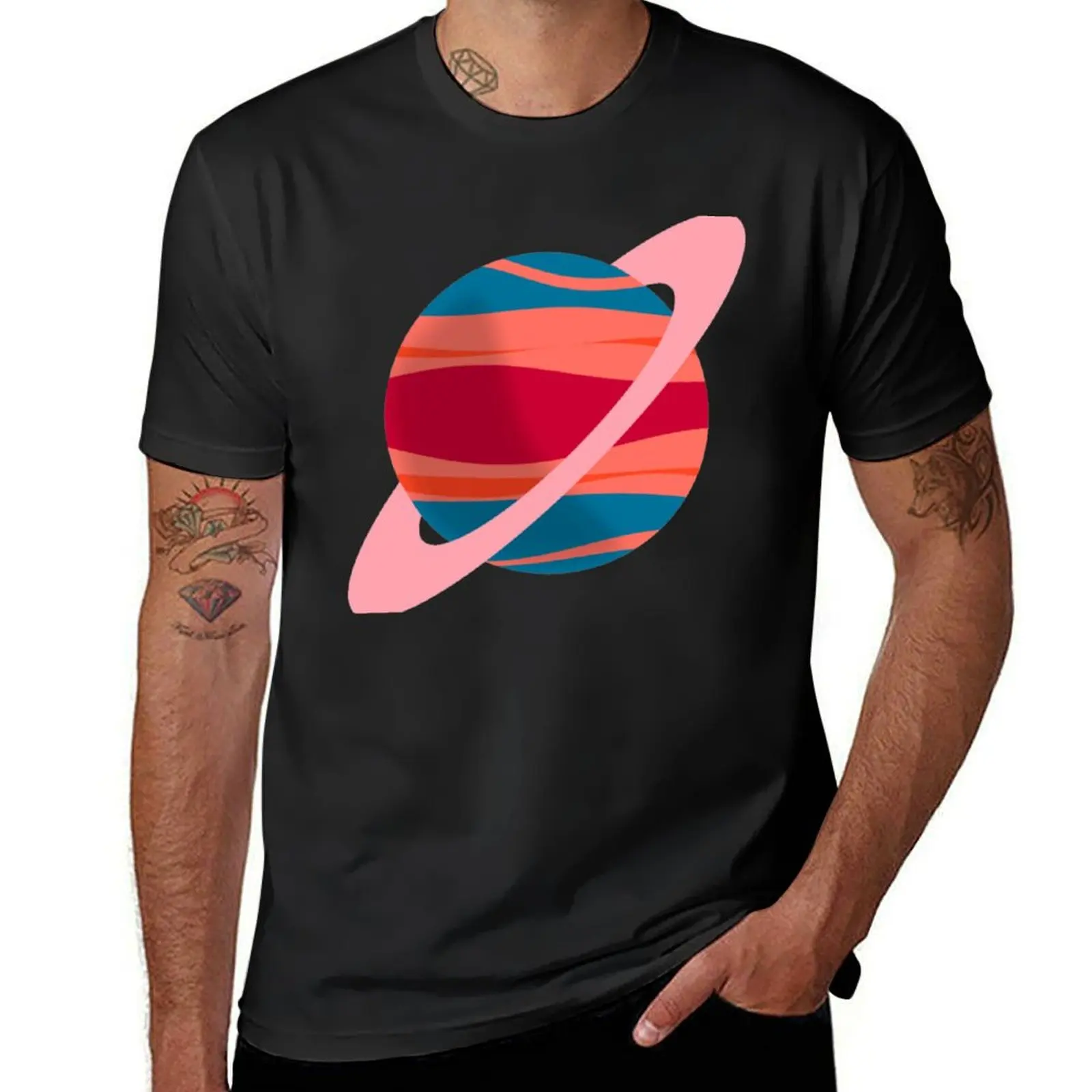 planet - Saturn T-Shirt plain oversized new edition t shirts for men graphic