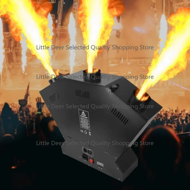Three Head Stage Flame Machine  200w Flame Thrower DJ Band Stage Show Effect DMX512 Colorful Spray Fire Machine