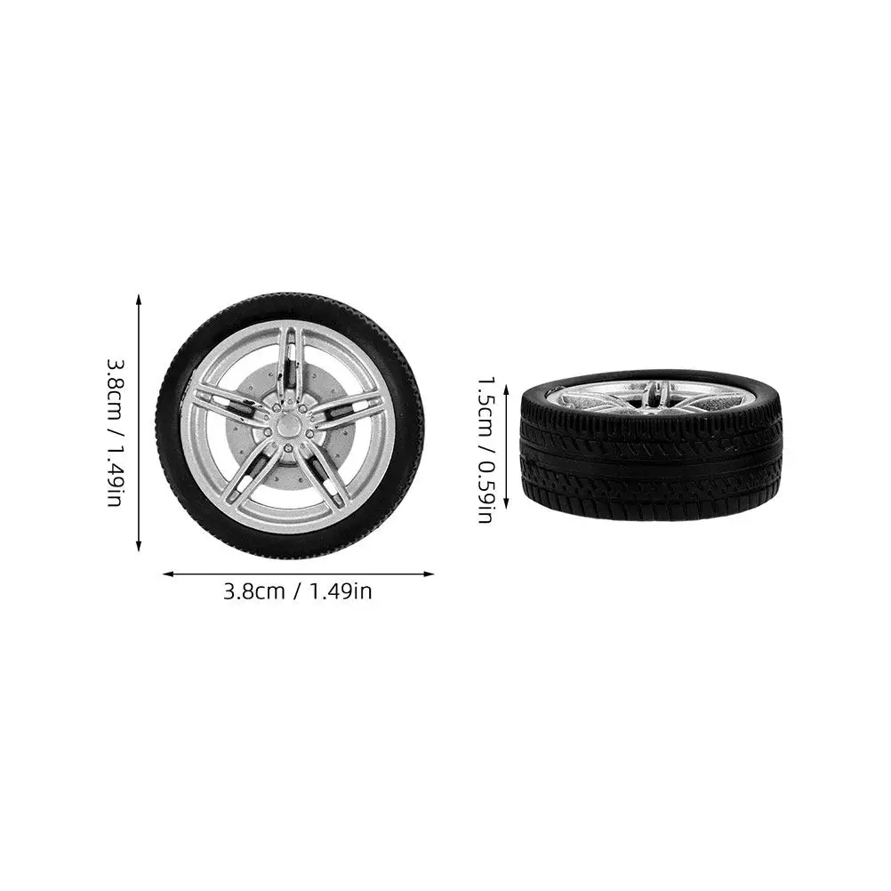4Pcs Rubber Wheels for Craft Projects Science Experiments Rc Car Truck Robot Assembly Kids Hands- Learning Educational