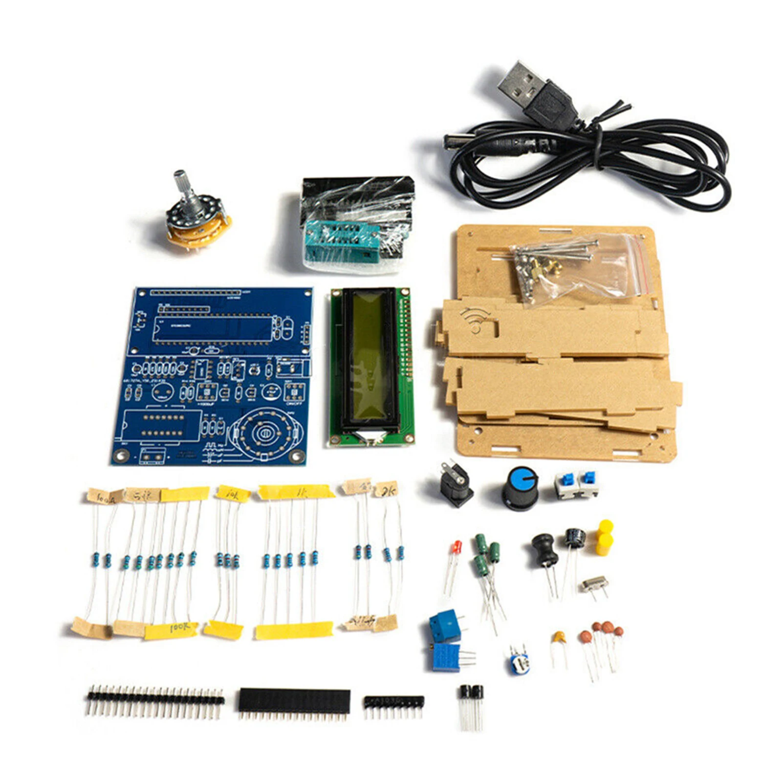 1PC DC5V Capacitance Inductance Frequency Meter LCD Tester DIY Electronic Kit Multifunctional Soldering Practice