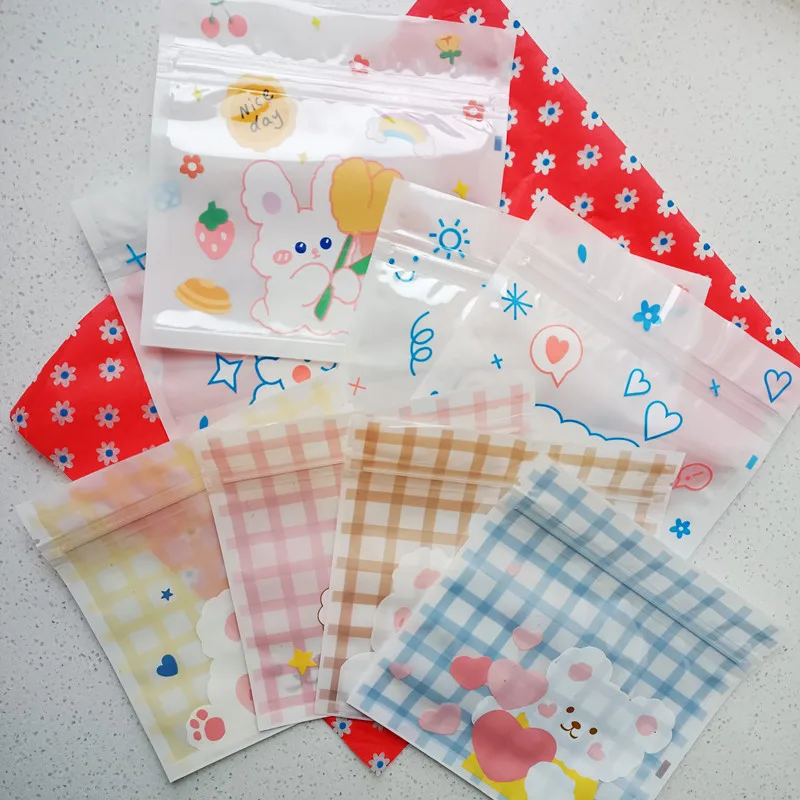 Plastic Ziplock Bags Cartoon Nuts Candy Cookie Chocolate Gift Packaging Party Favor Zipper Wrapping Supplie Soap Bag 13.5x13.5cm