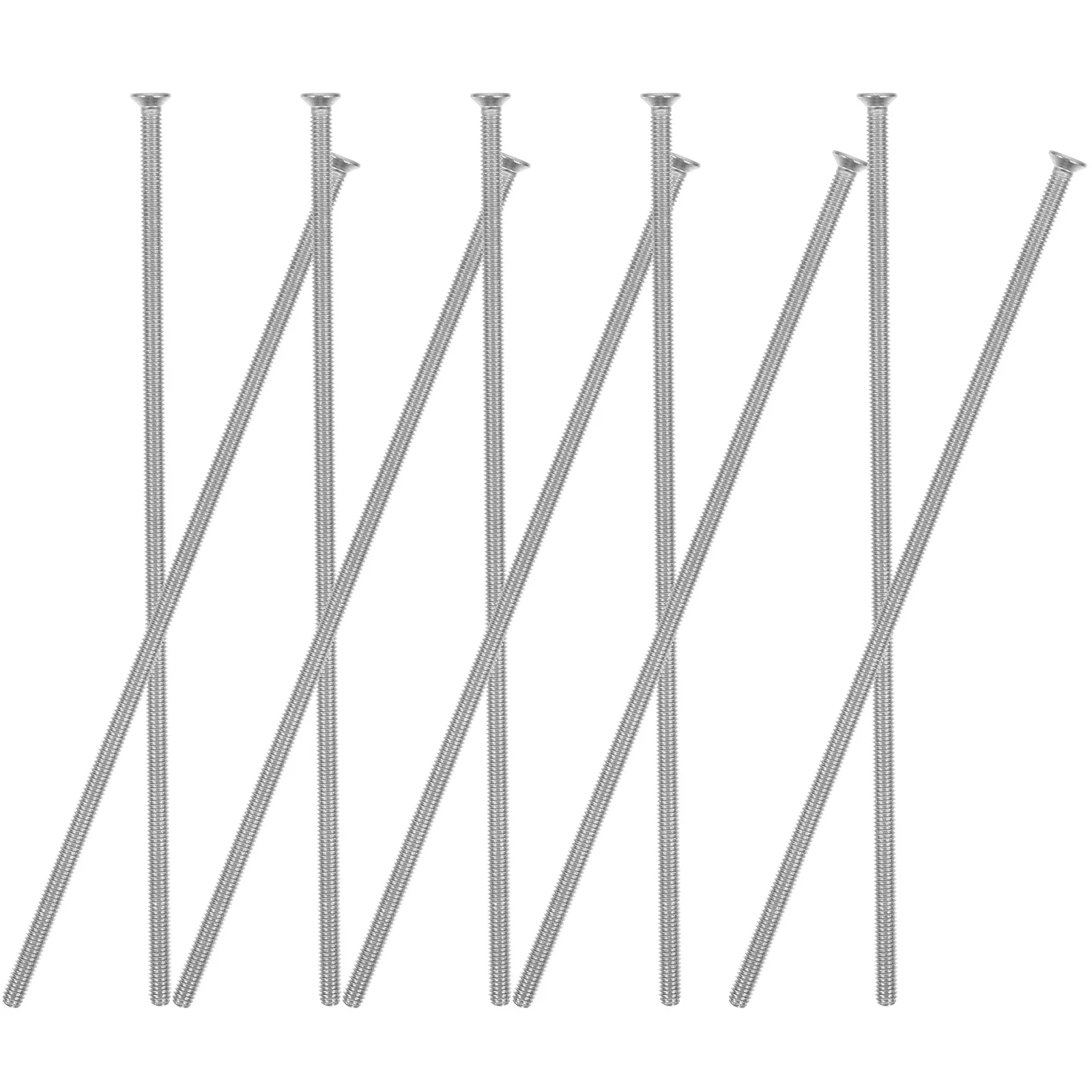

10pcs Long Countersunk Self Tapping Stainless Steel Wood Screws Silver Flat Sheet Metal Outlet Wall Plate Fixing Hardware