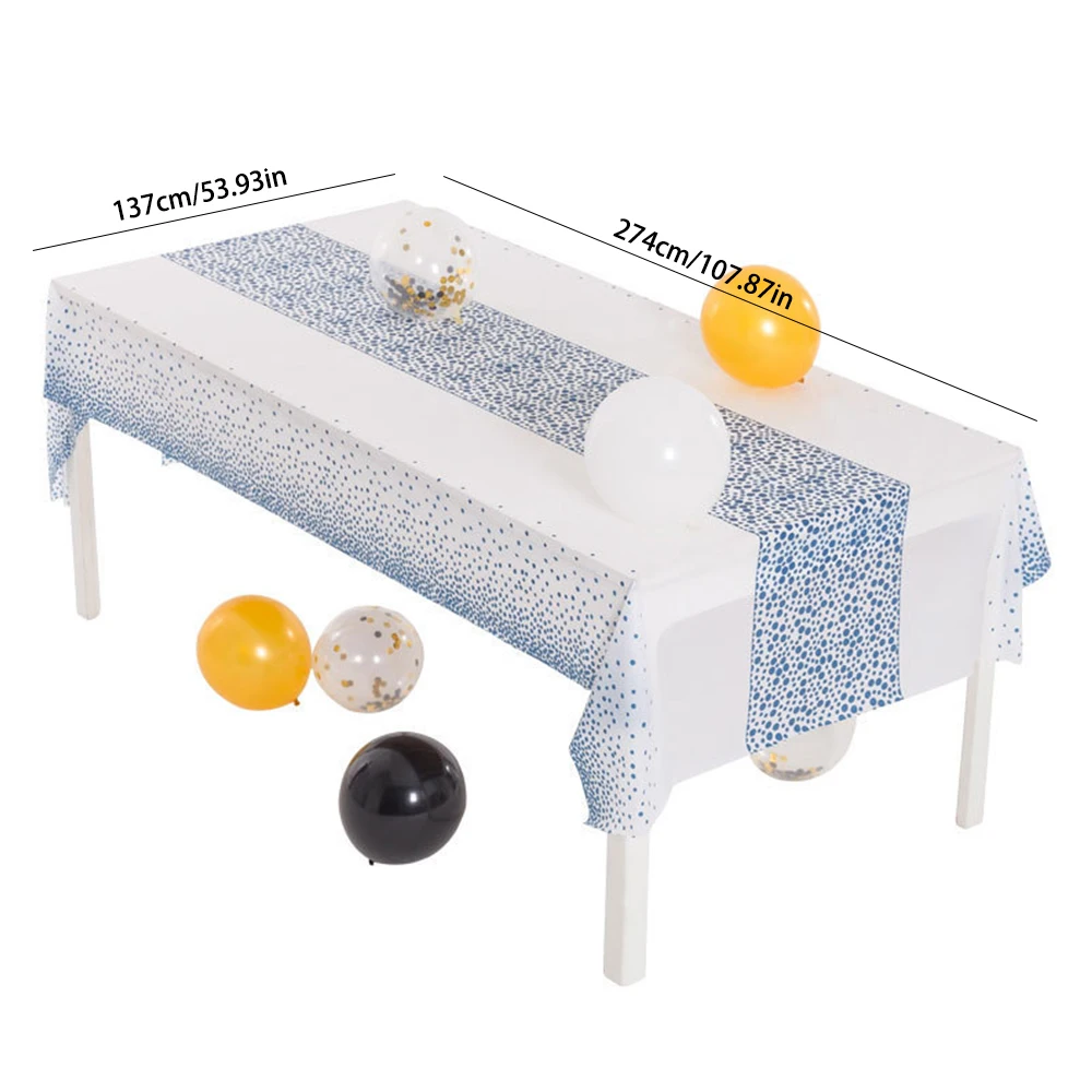 1pc-Polka Dot Party Table Cloth Printed Party Plastic PEVA tablecloth Center Polka Dot Disposable Tablecloth