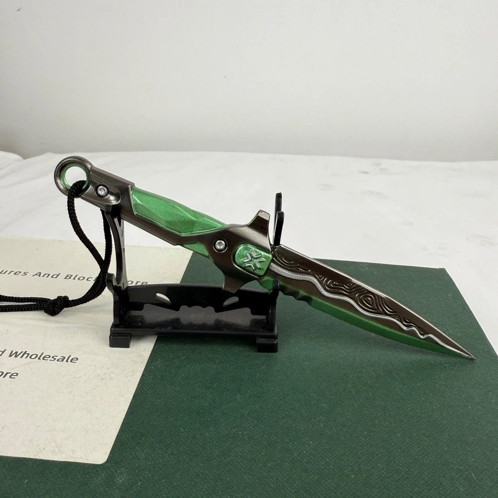 VALORANT نموذج خنجر VCT LOCK//IN، 18 سم، سبيكة زنك، نصل غير حاد، مع غمد – مثالي لمحبي VALORANT، ملحق سلاح لشخصيات الحركة، نموذج متماثل للبيع #6