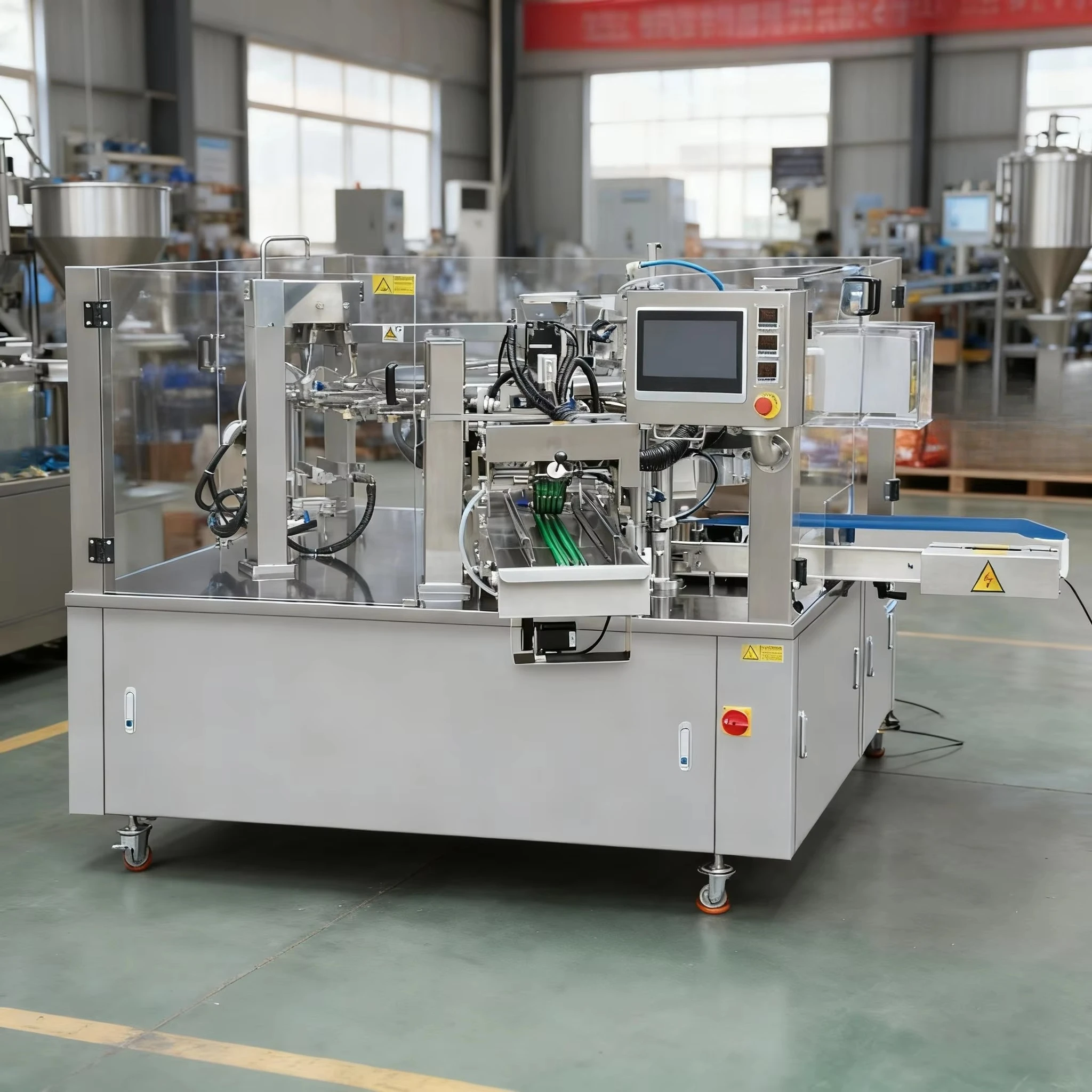 Pre-made Machines De Remplissage Rotary Pickle Premade Bag Pouch Rotary Feeding Doypack Packing Machine