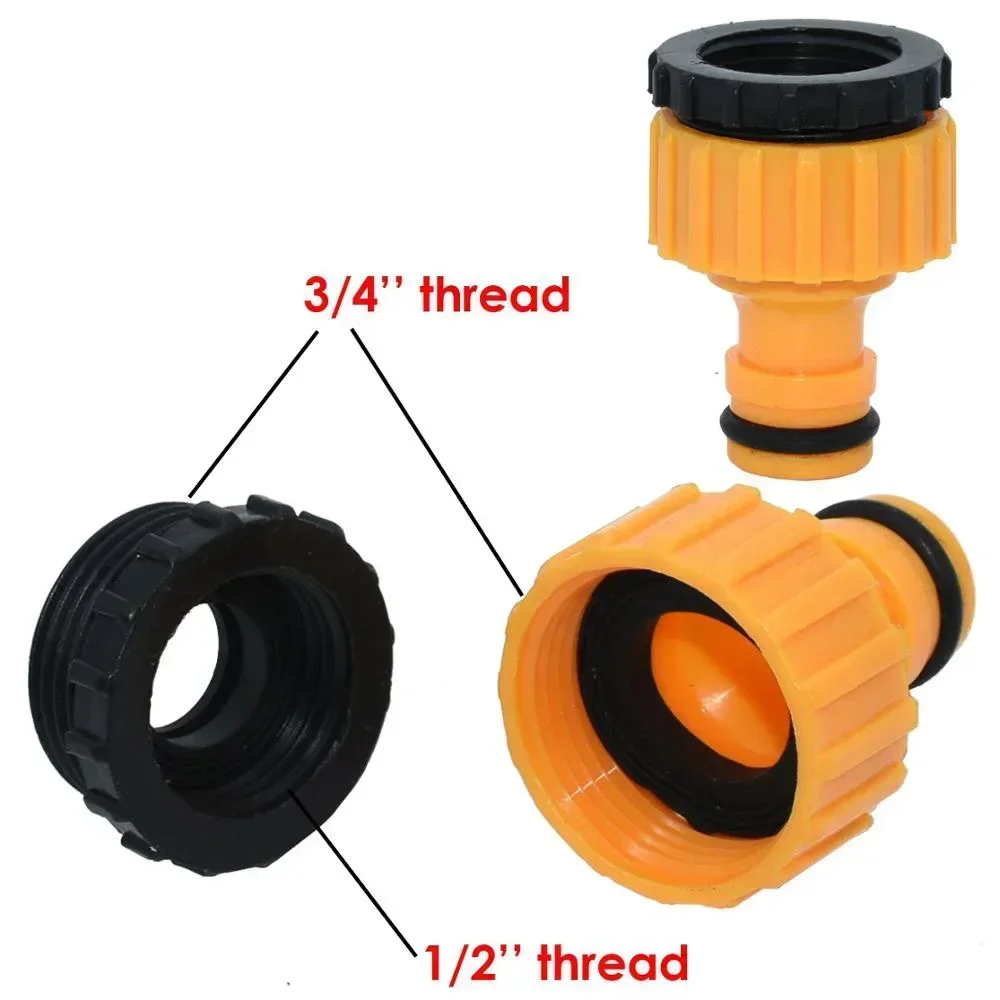 10 Buah 3/4 & 1/2 Inci Graden Hose Tap Threaded Connector Tap Adapter Quick Fitting Garden Irrigation Spray Tools